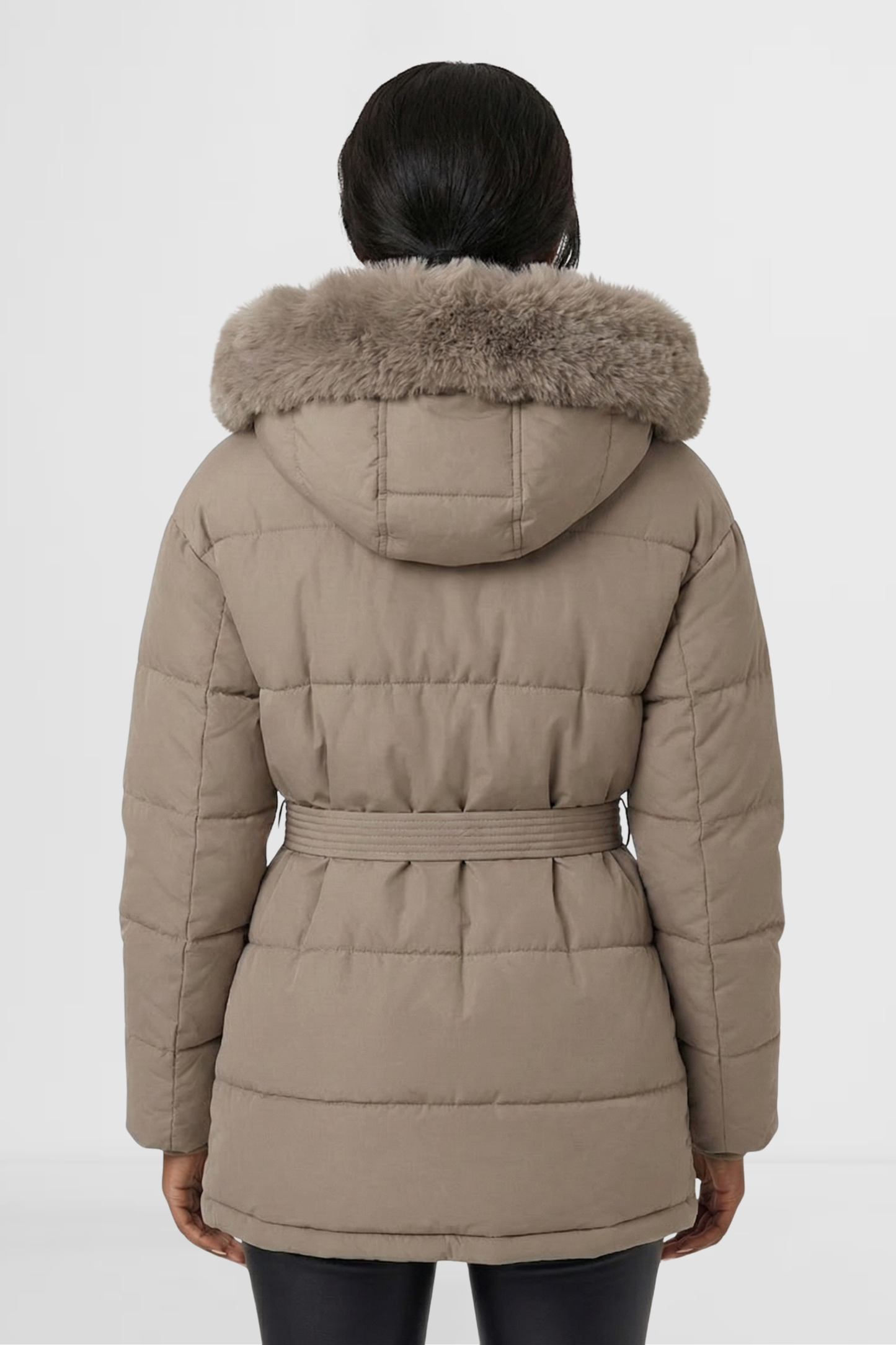 Fawn – LOHNR Aspen Jacket women’s puffer jacket back view synthetic insulated material