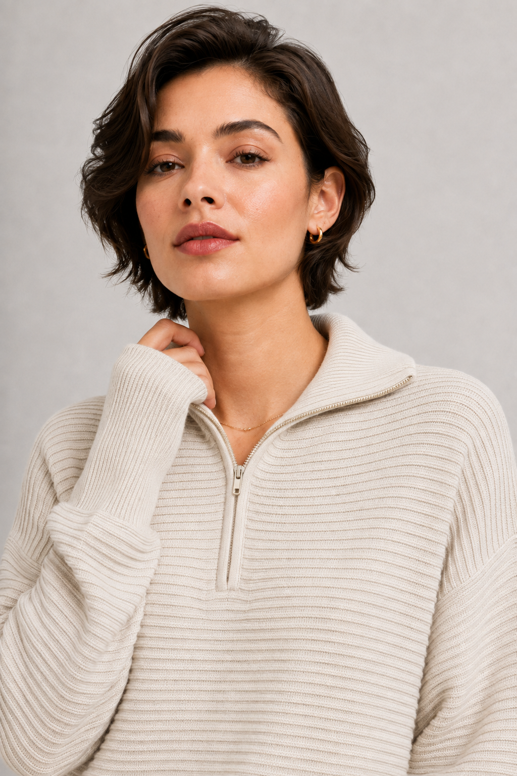 Luxe Rib Quarter-Zip