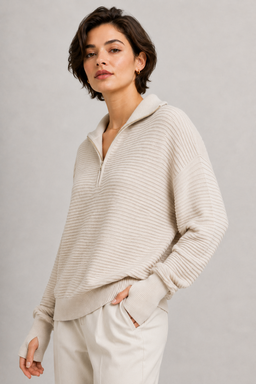 Luxe Rib Quarter-Zip