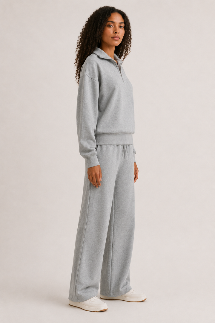 Lennox Quarter-Zip Set - Heather Chrome
