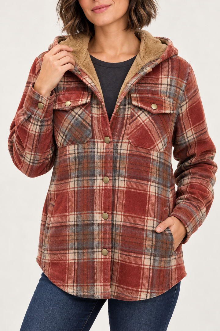 Alder Hooded Shacket - Rust