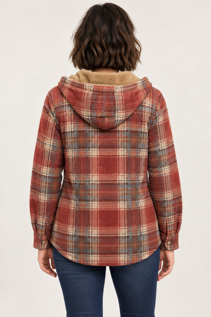 Alder Hooded Shacket - Rust