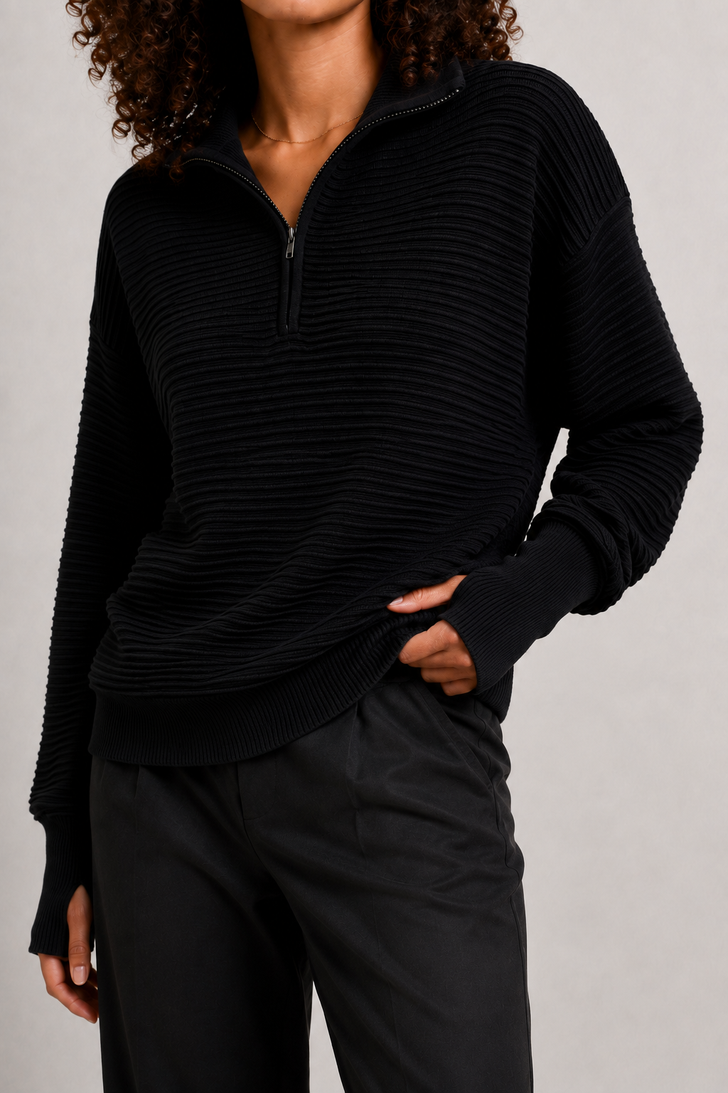 Luxe Rib Quarter-Zip