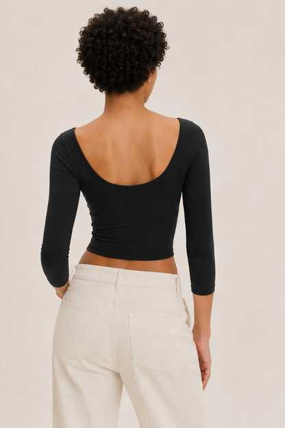Sculpt Boatneck 3/4-Sleeve Top