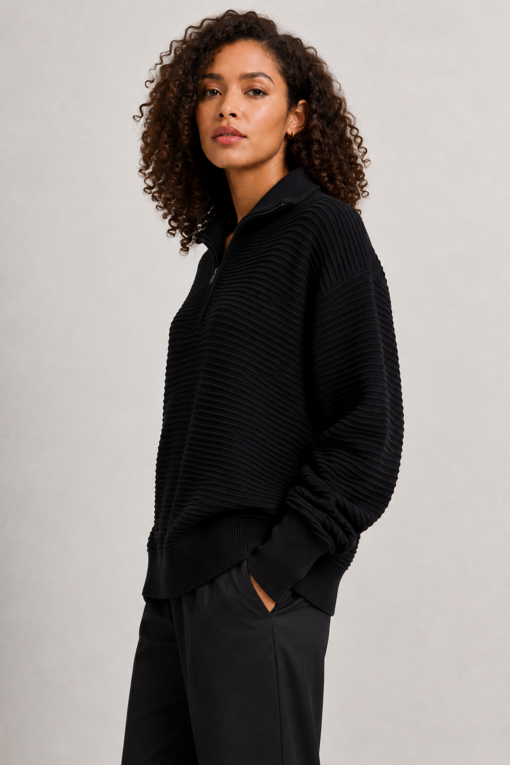 Luxe Rib Quarter-Zip