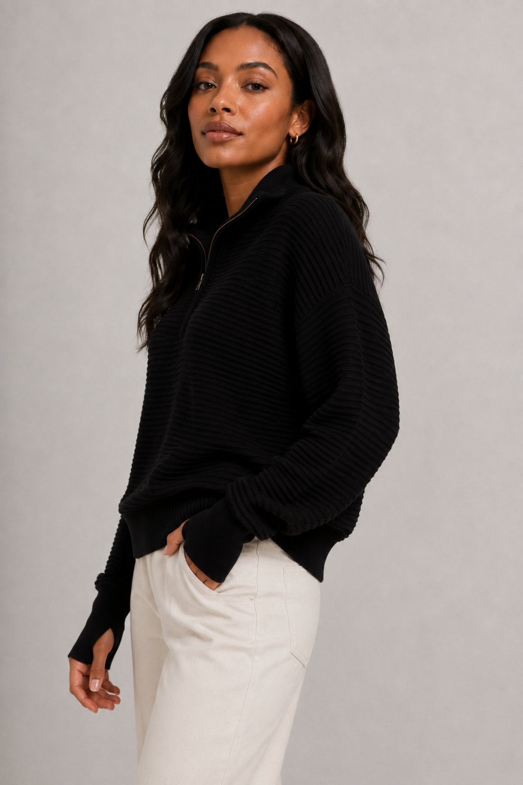 Luxe Rib Quarter-Zip