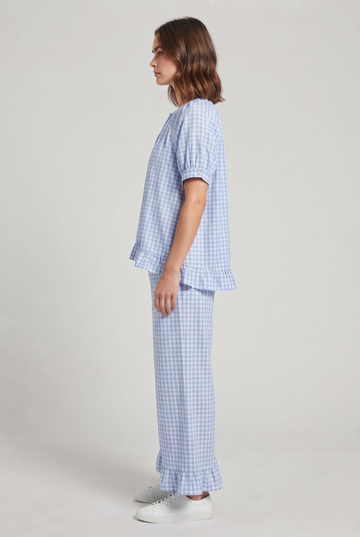 Colette Gingham Set - Powder Blue