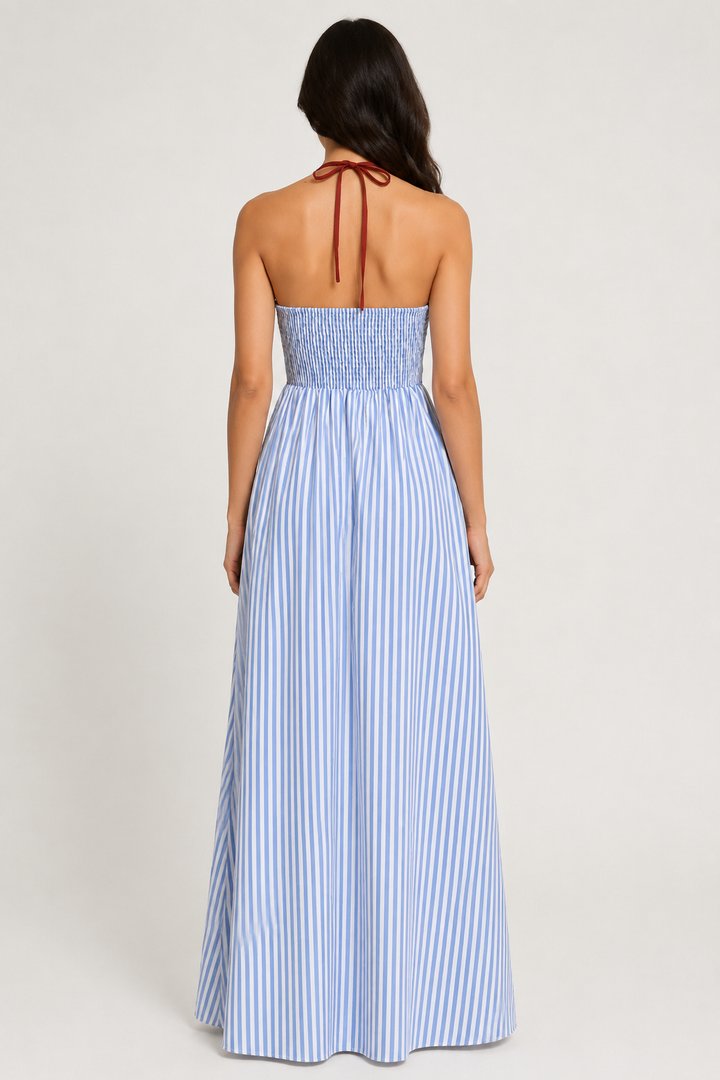 Bellaria Dress - Bluebell Stripe