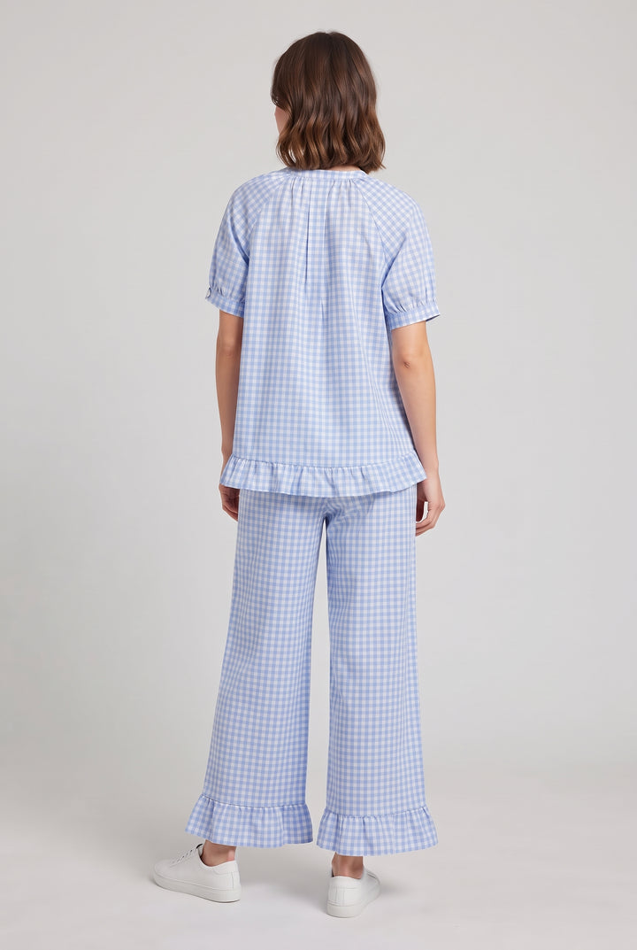 Colette Gingham Set - Powder Blue