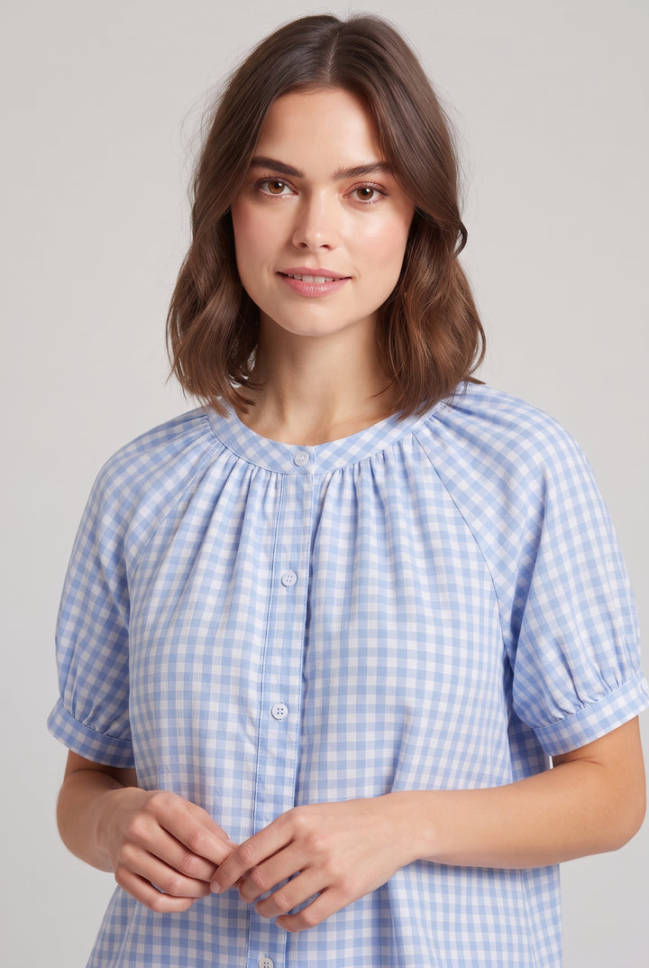 Colette Gingham Set - Powder Blue