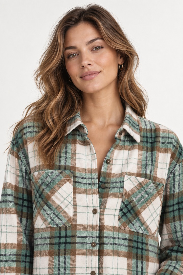 Briar Plaid Flannel - Sagewood Plaid