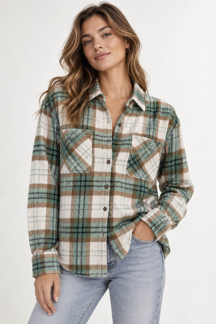 Briar Plaid Flannel - Sagewood Plaid
