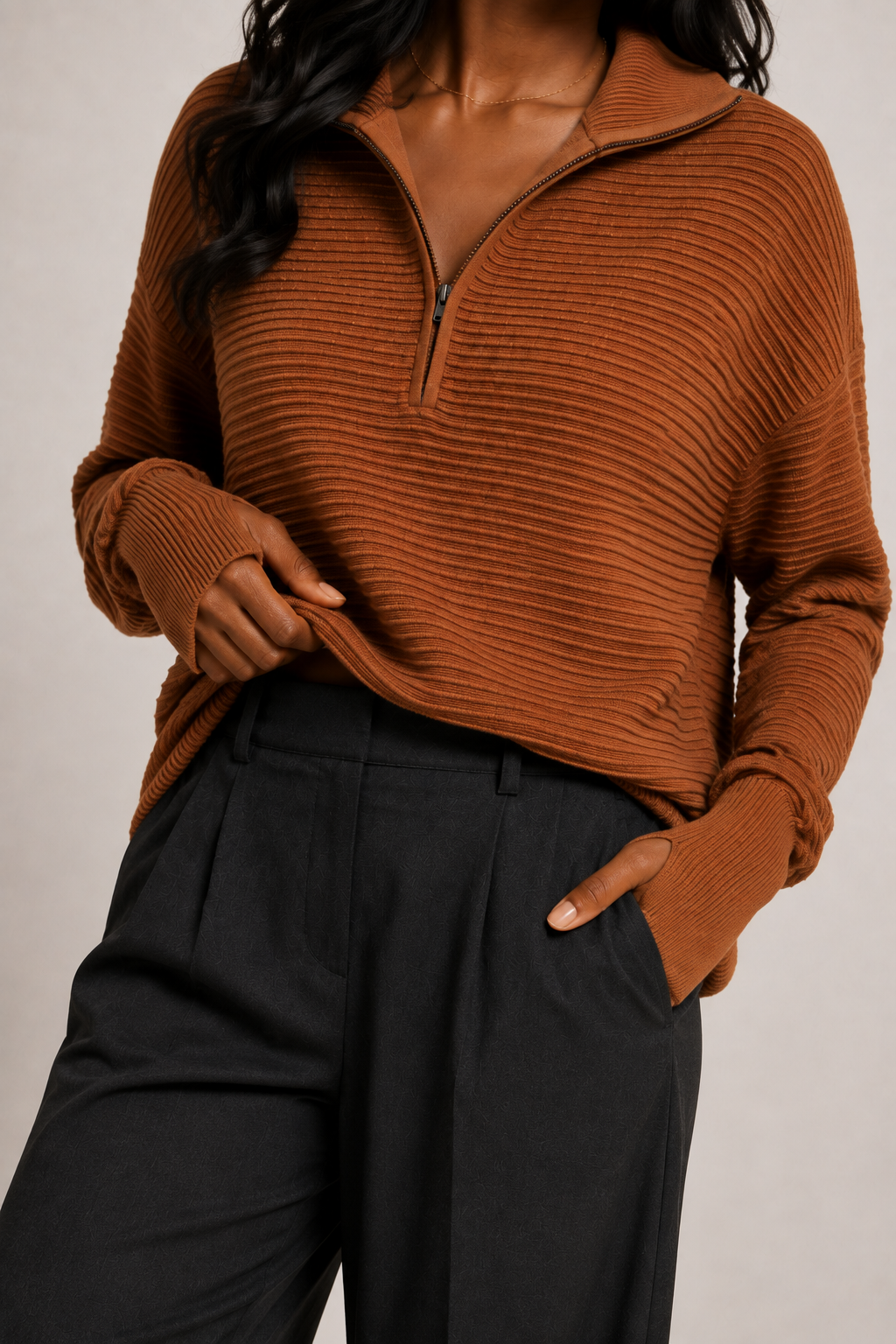 Luxe Rib Quarter-Zip