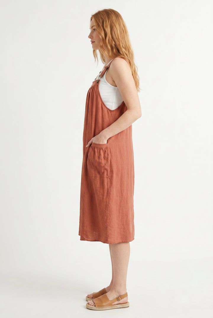 Elara Pinafore - Burnt Sienna