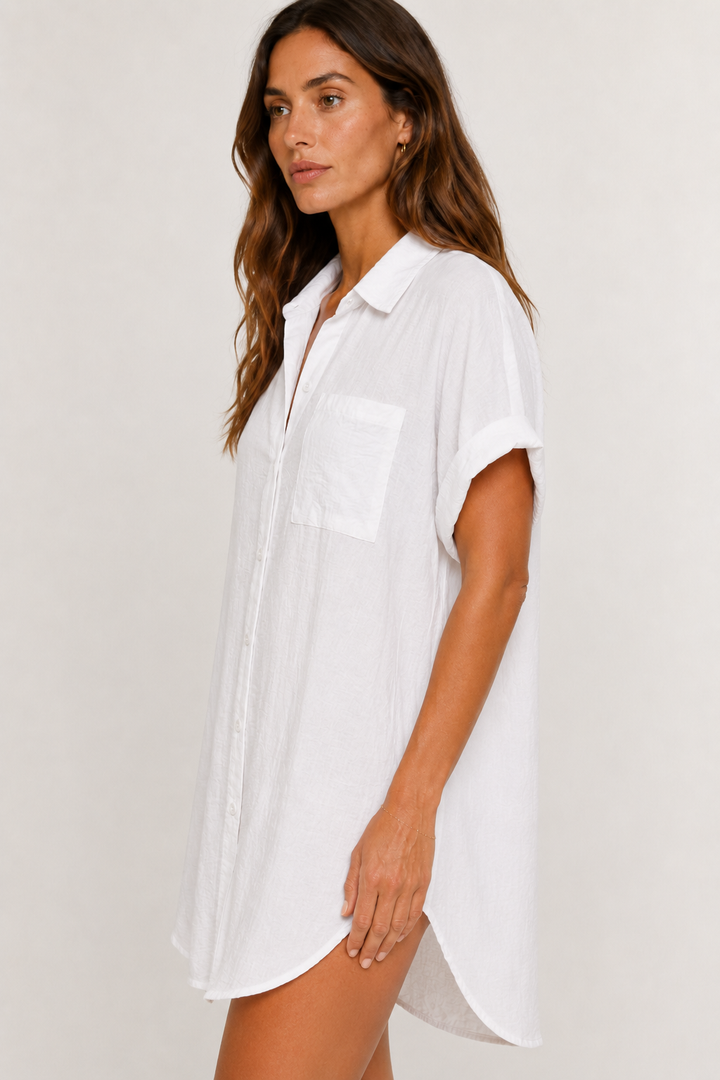 Cabana Button-Up - Chalk