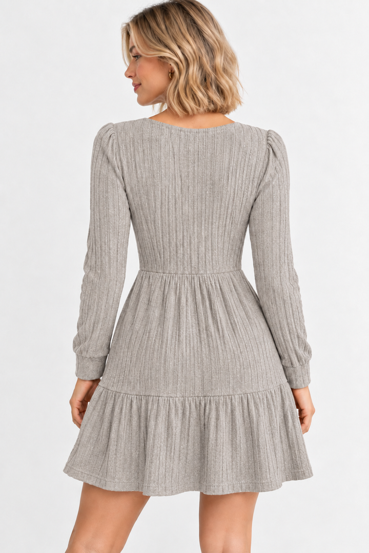 Contour Squareneck - Heather Light Oatmeal