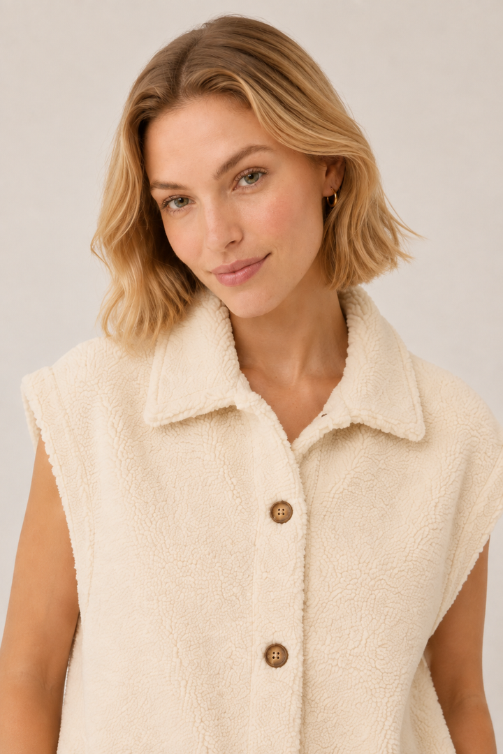 Alpine Sherpa Vest - Light Birch