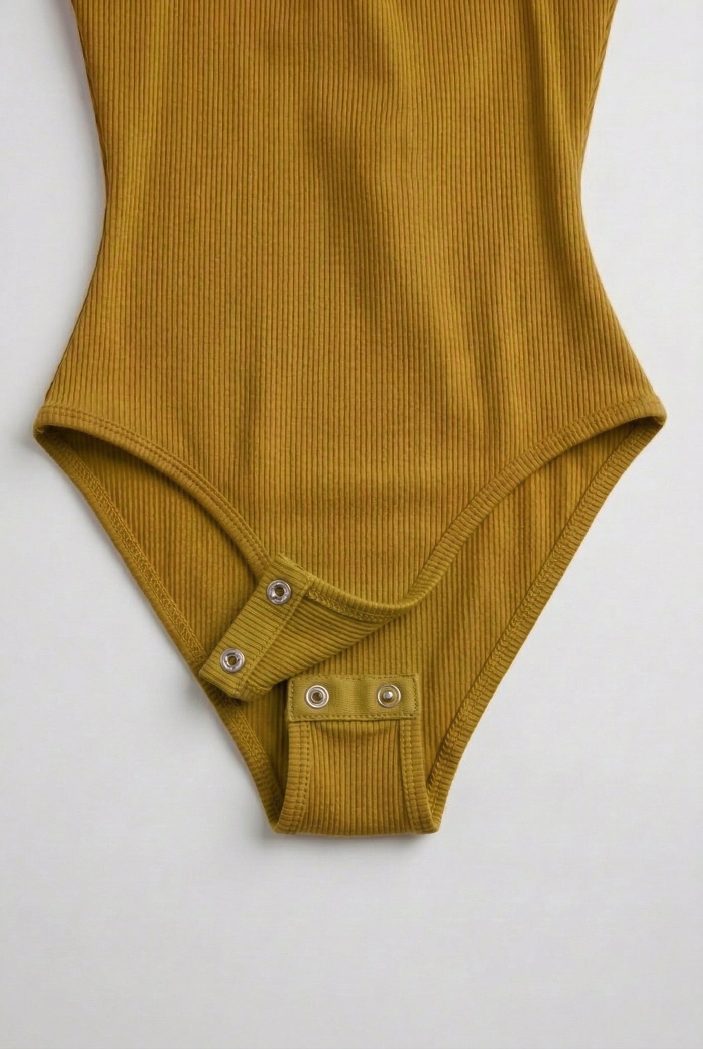 Model wearing a Fatigue olive green square neck one-piece swimsuit