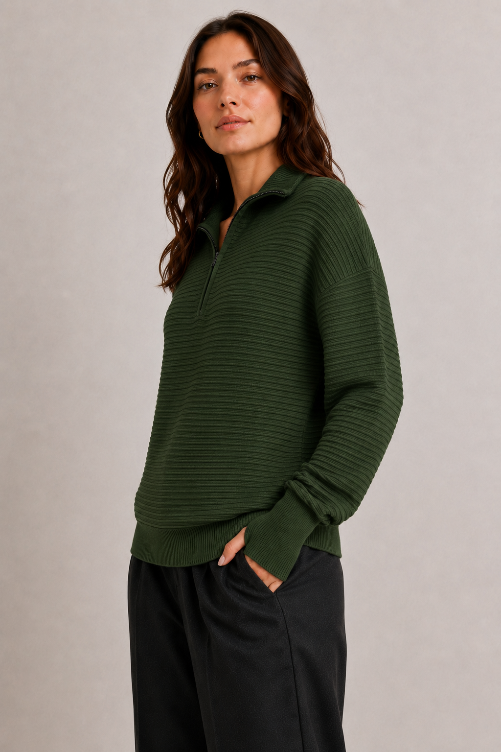 Luxe Rib Quarter-Zip