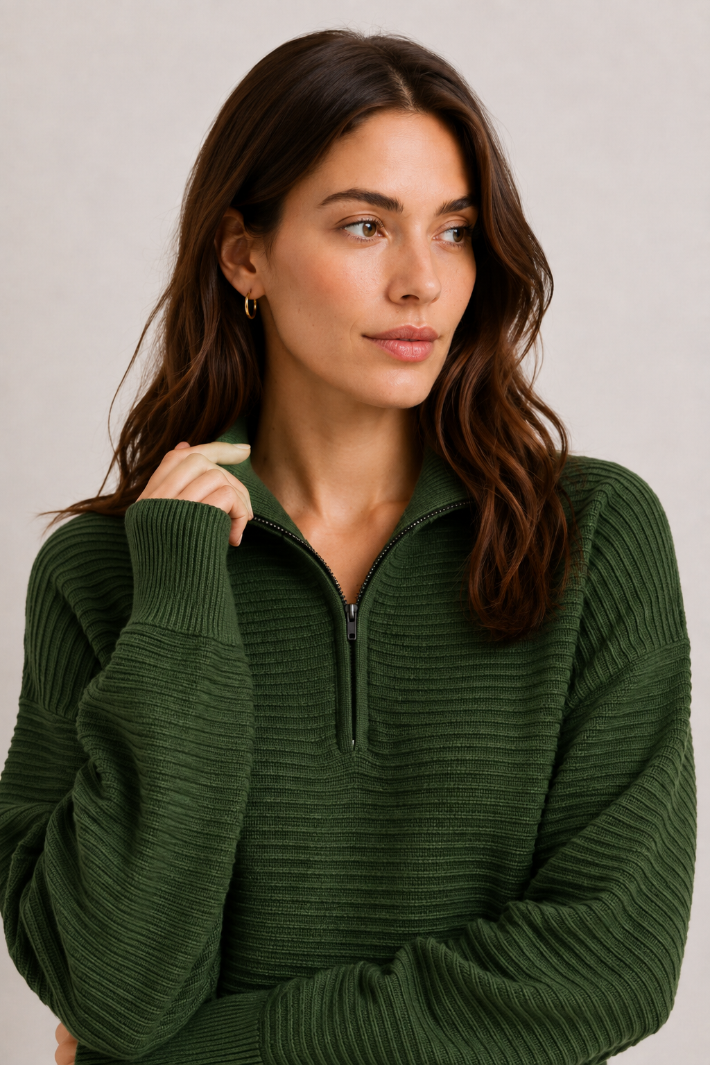 Luxe Rib Quarter-Zip