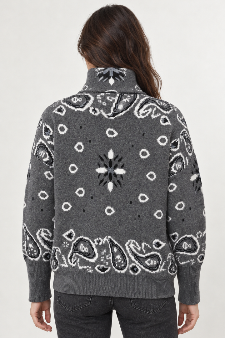 Chalet Zip Sweater - Heather Ash