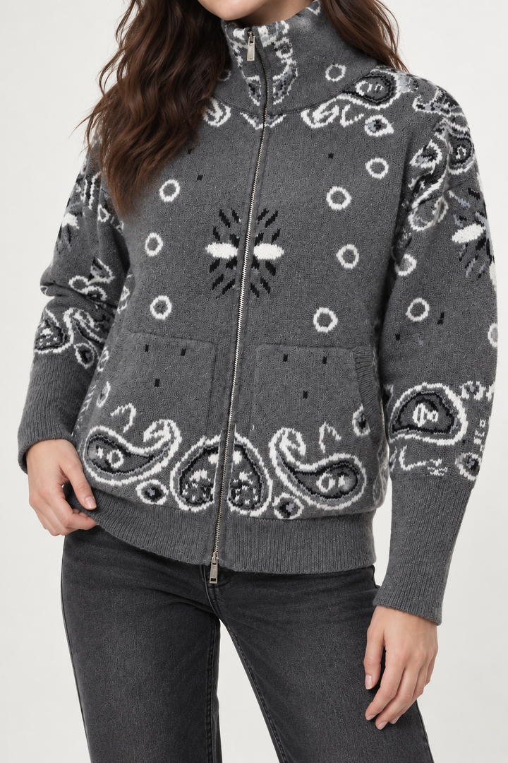 Chalet Zip Sweater - Heather Ash