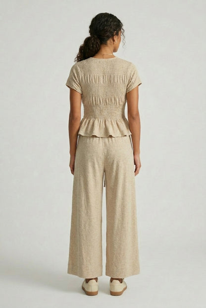 LOHNR premium women's loungewear matching set in Birch