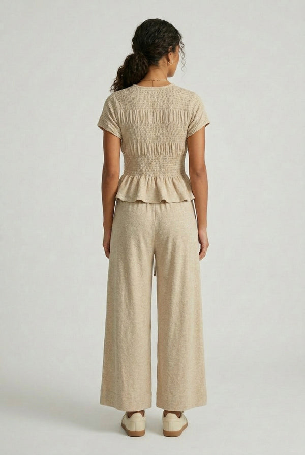 LOHNR premium women's loungewear matching set in Birch