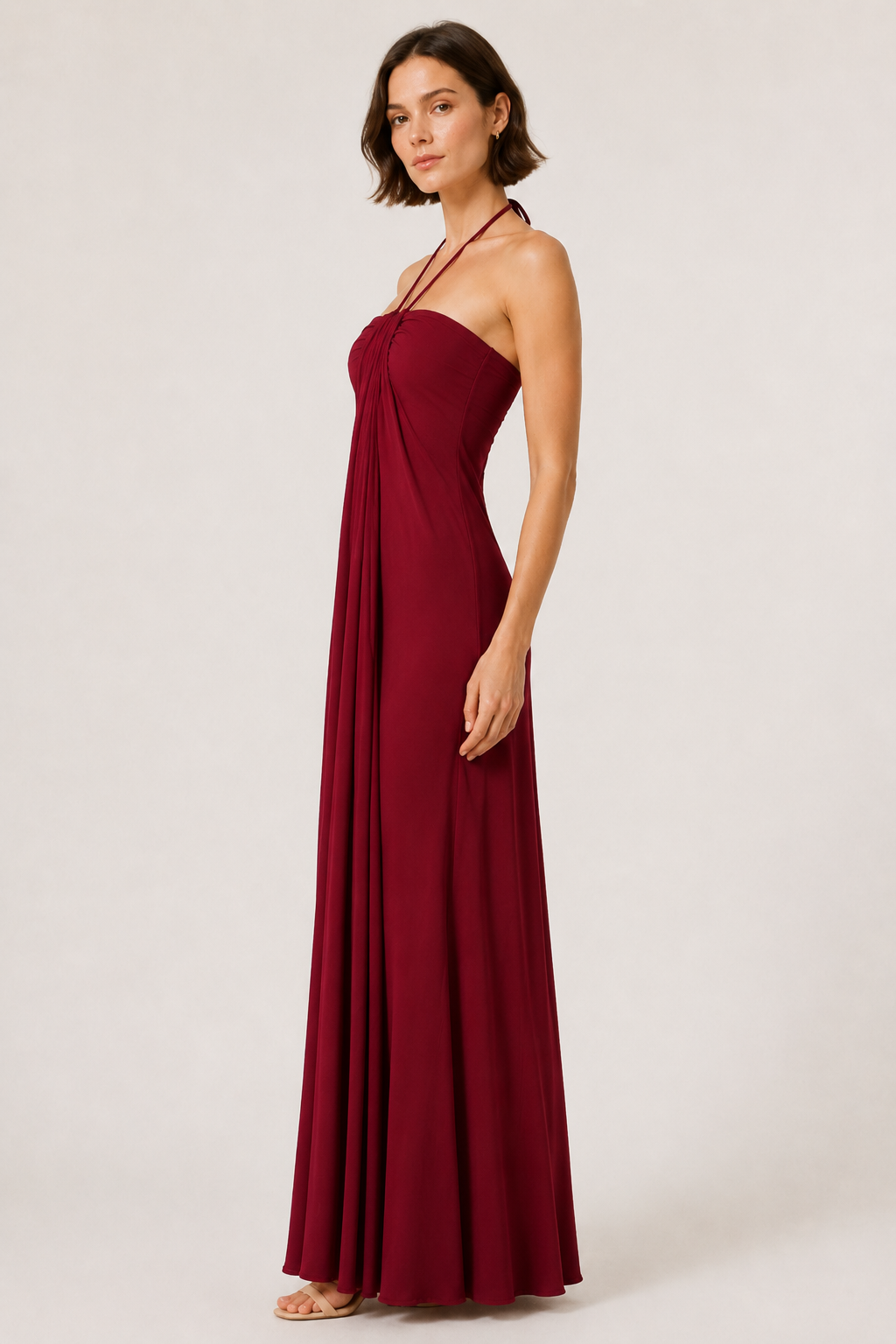 Lohnr Calla Halter Dress open back maxi gown