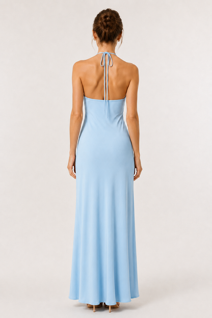 Lohnr Calla Halter Dress open back maxi gown