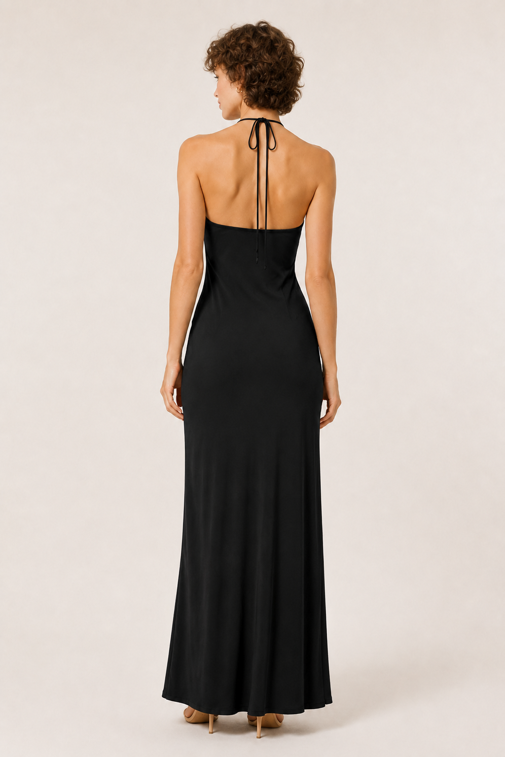 Lohnr Calla Halter Dress open back maxi gown