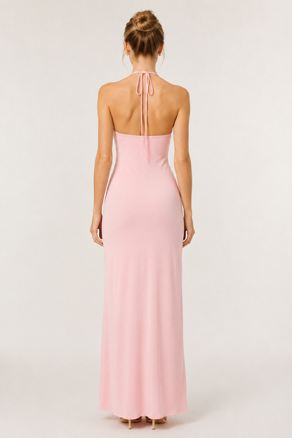 Lohnr Calla Halter Dress open back maxi gown