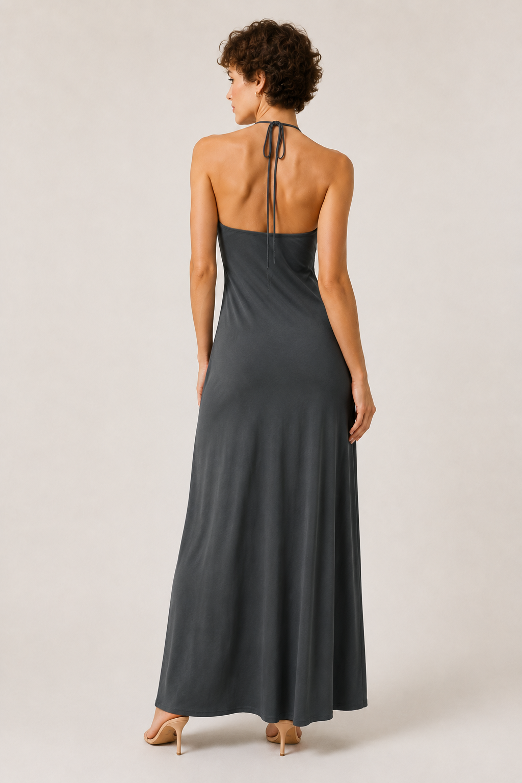 Lohnr Calla Halter Dress open back maxi gown