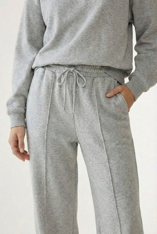 LOHNR Column Set in Dover Grey - Women's Smooth Sweatshirt Lounge Set