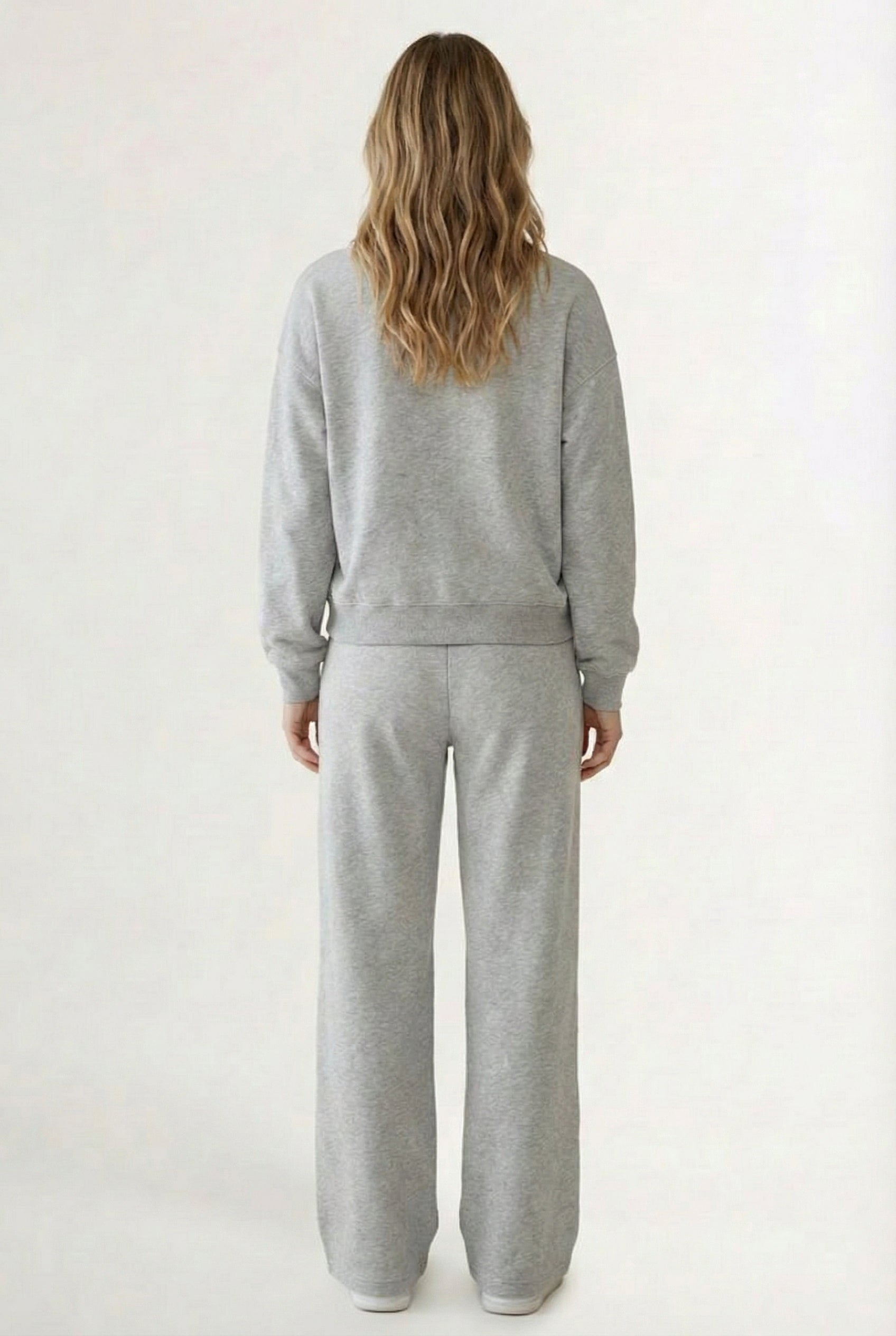 LOHNR Column Set in Dover Grey - Women's Smooth Sweatshirt Lounge Set