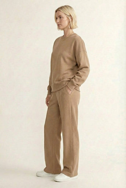 LOHNR Column Set in GD Birch - Women's Smooth Sweatshirt Lounge Set