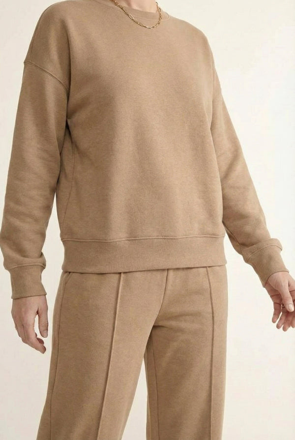 LOHNR Column Set in GD Birch - Women's Smooth Sweatshirt Lounge Set