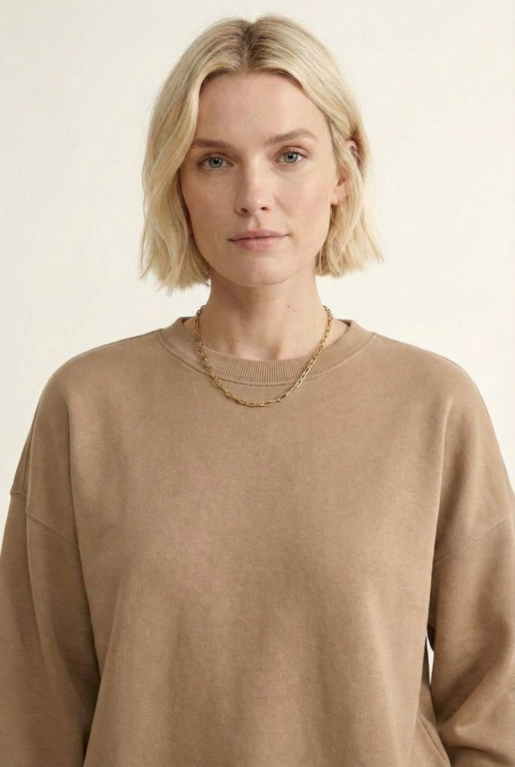 LOHNR Column Set in GD Birch - Women's Smooth Sweatshirt Lounge Set