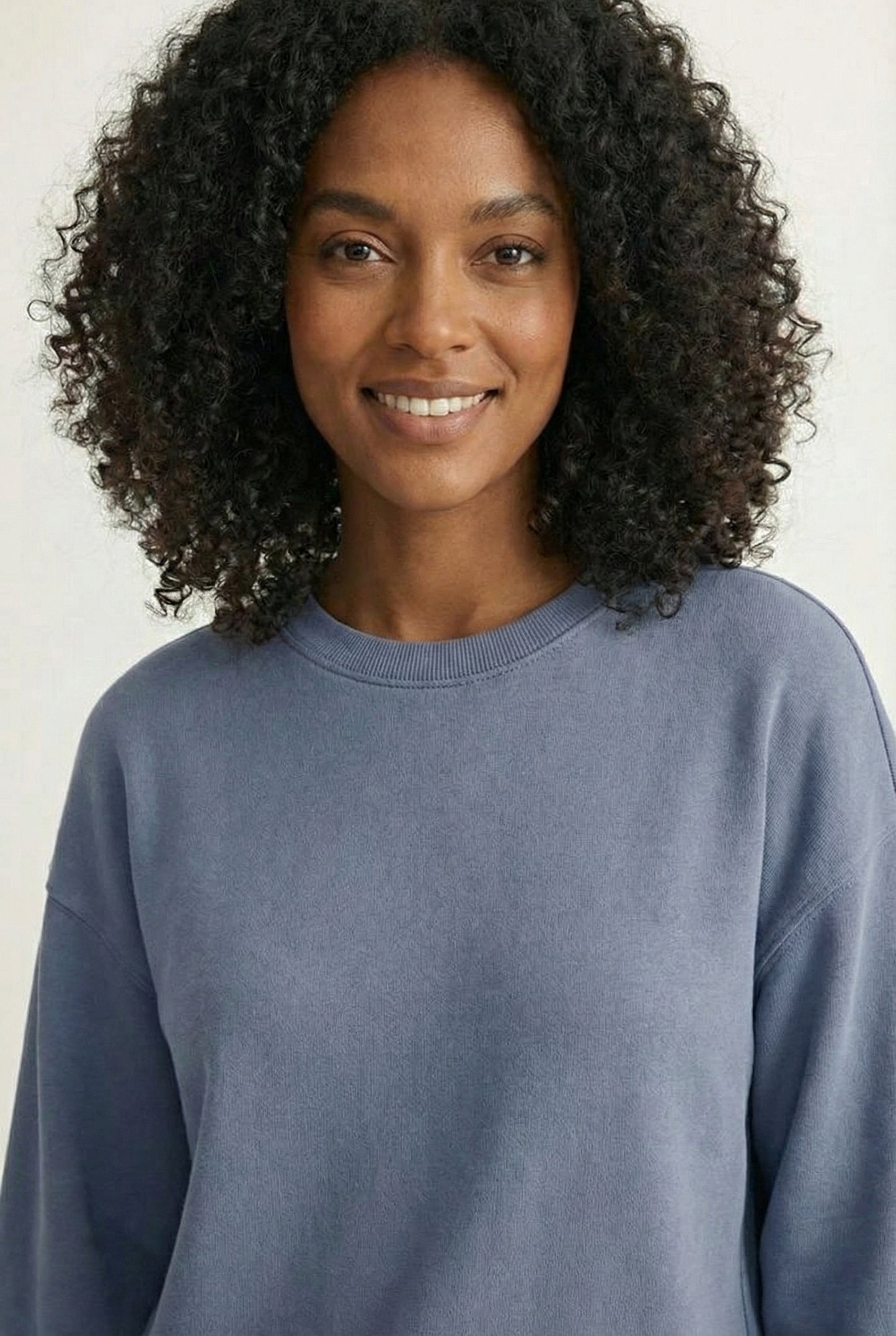 LOHNR Column Set in Stone Blue - Women's Smooth Sweatshirt Lounge Set