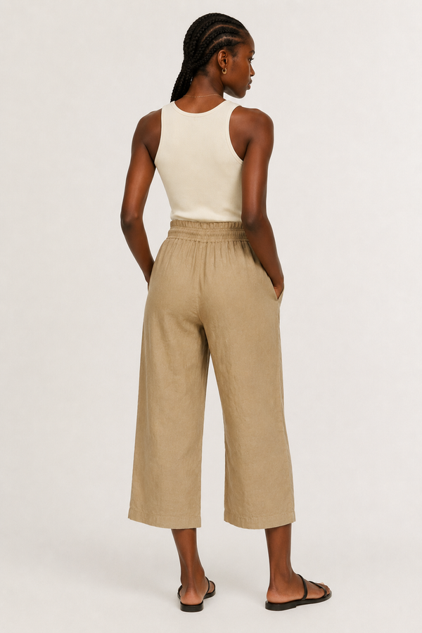 Lohnr relaxed cropped trouser in dune