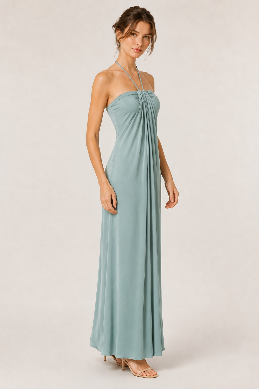Lohnr Calla Halter Dress open back maxi gown