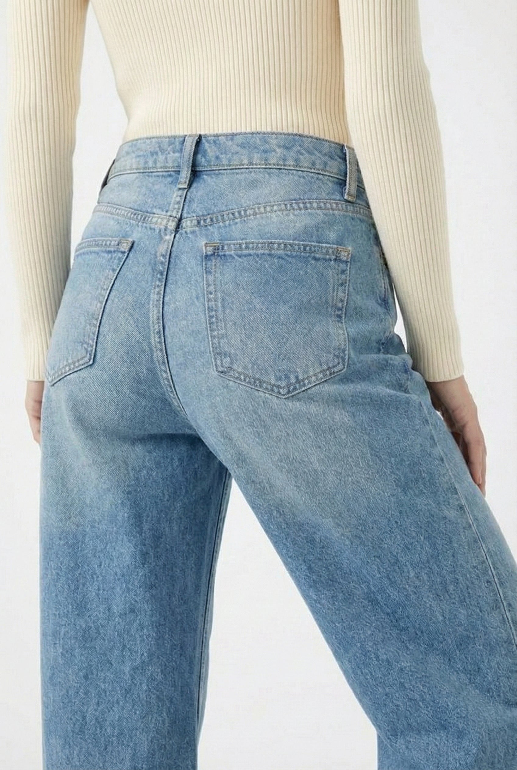 Lohnr Farrah Jean in Heritage Indigo - High-waisted wide-leg denim