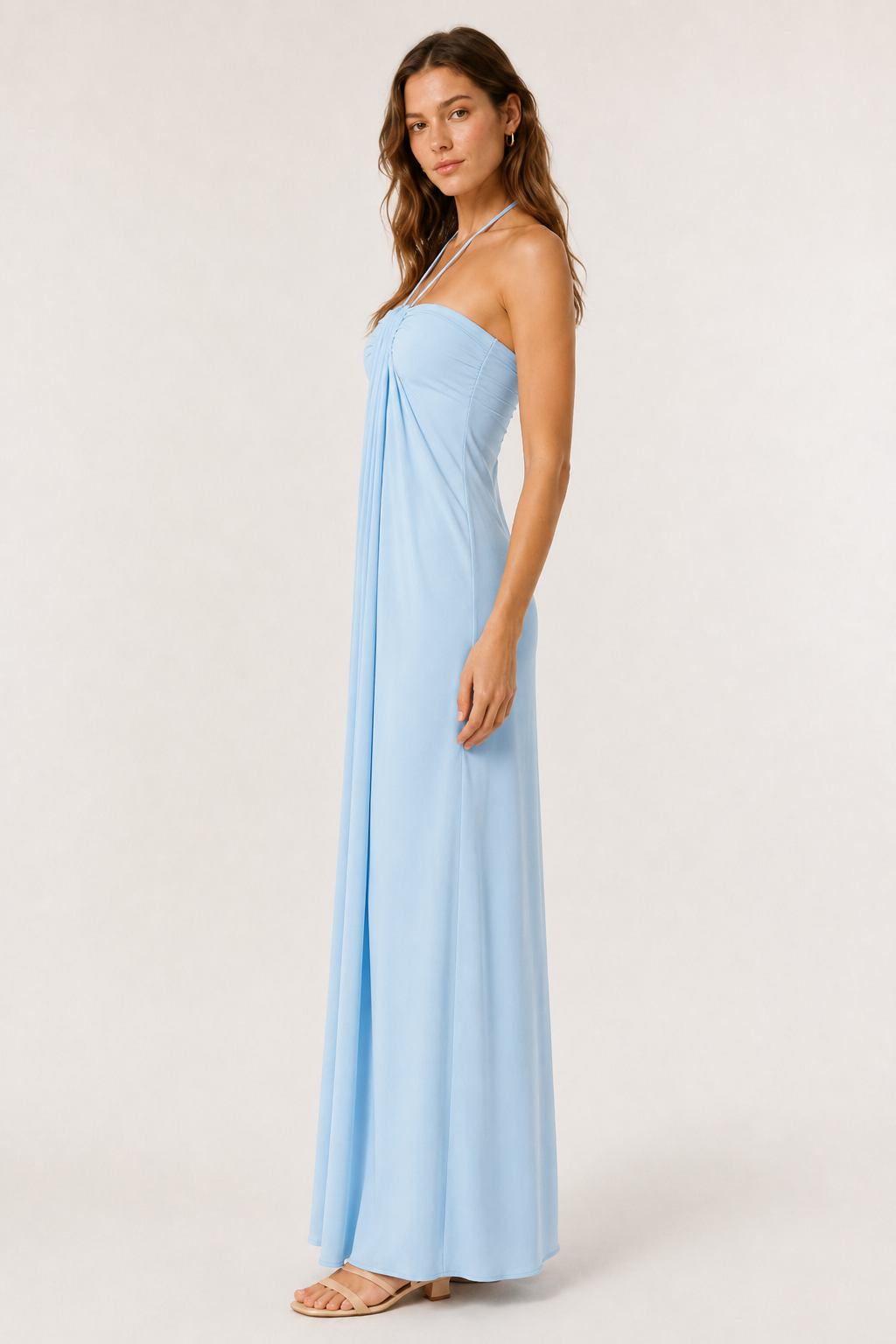 Lohnr Calla Halter Dress open back maxi gown