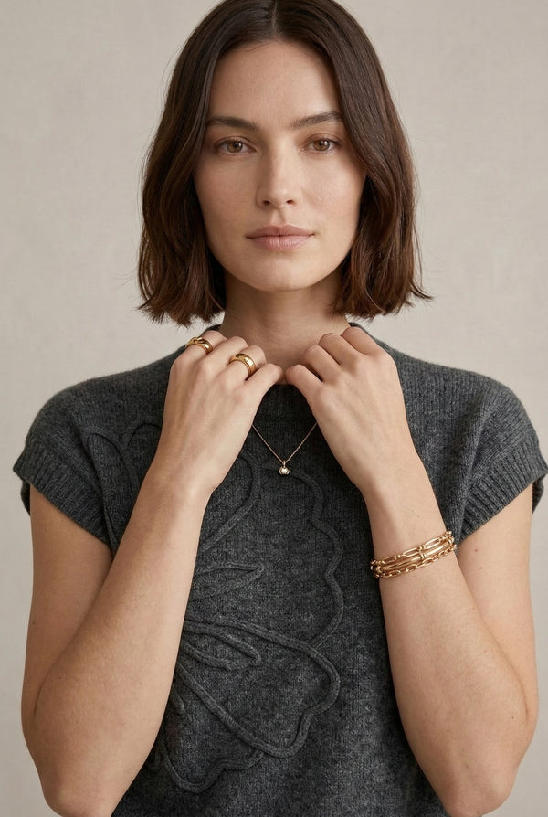 LOHNR premium women's sleeveless loungewear sweatshirt in Heather Charcoal