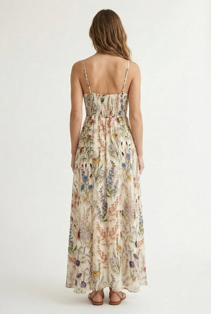 Riviera Floral Maxi - Light Birch