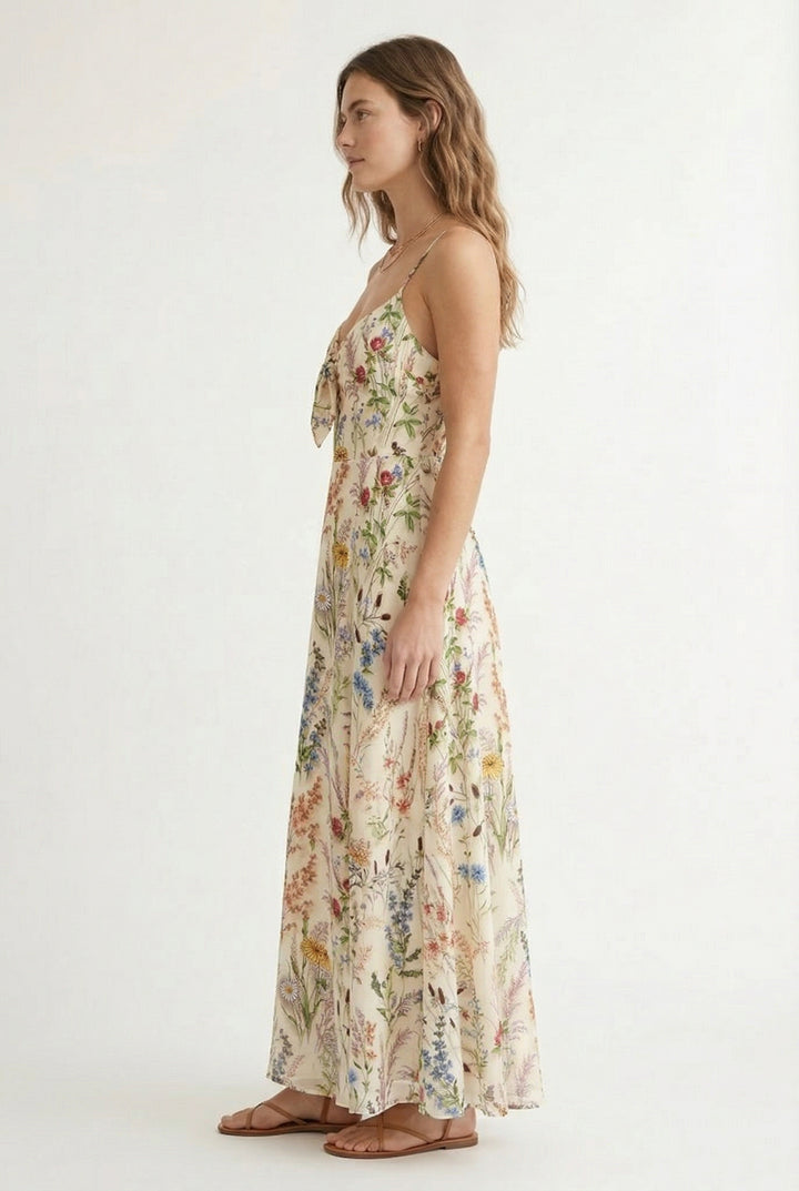 Riviera Floral Maxi - Light Birch