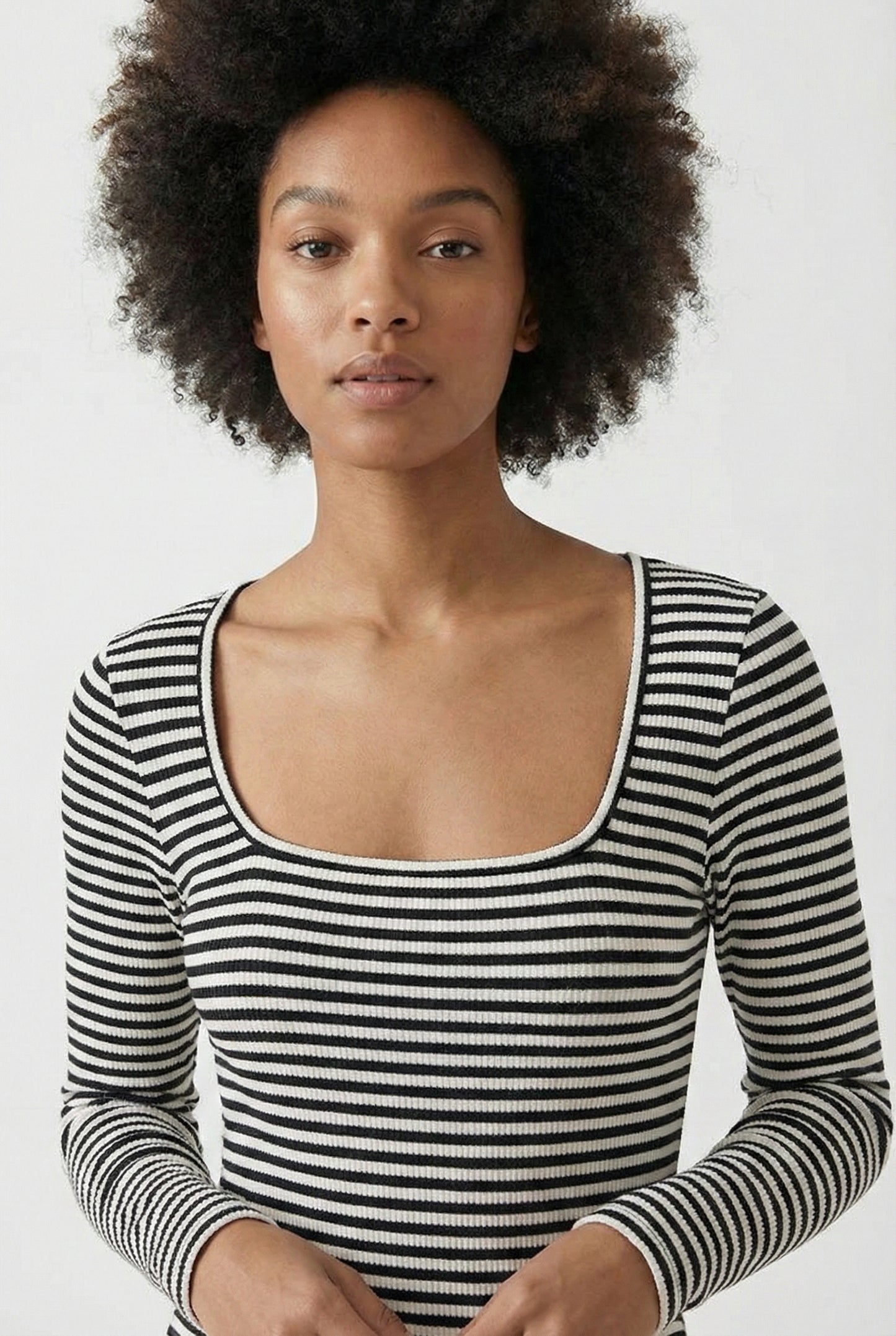 Lohnr The Mono Set in Ink - A luxury structured square-neck crop top and wide-leg trouser lounge set crafted from a smooth, premium sweatshirt material.