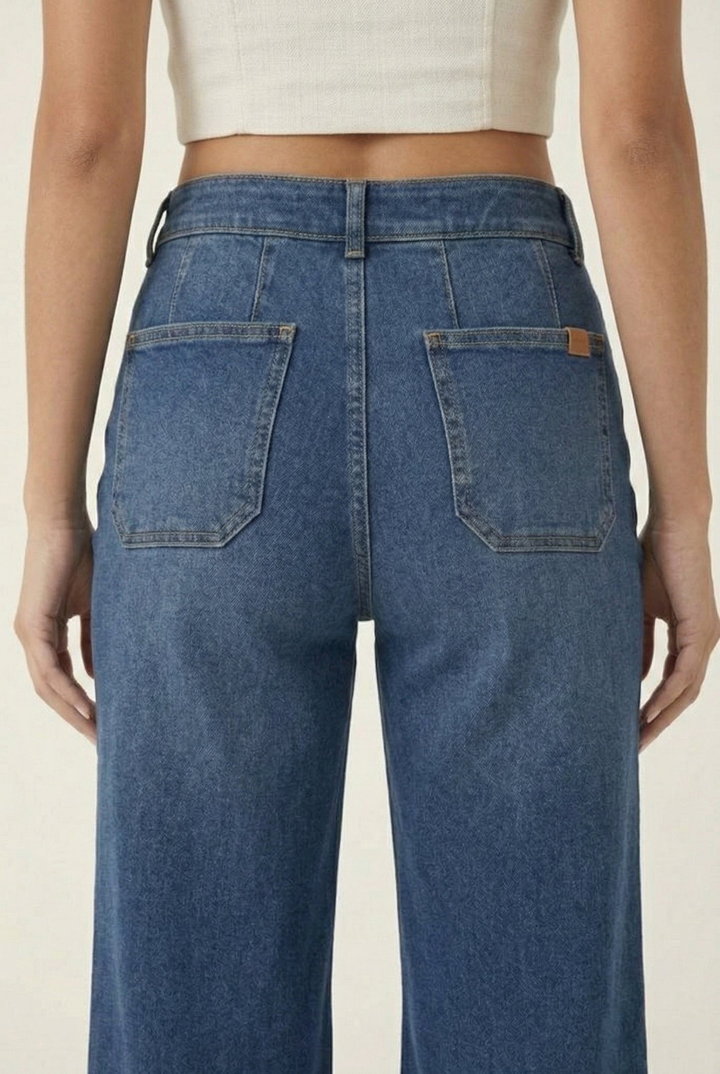 LOHNR Muse Jeans in Vintage Indigo - High-Waisted Wide Leg Denim