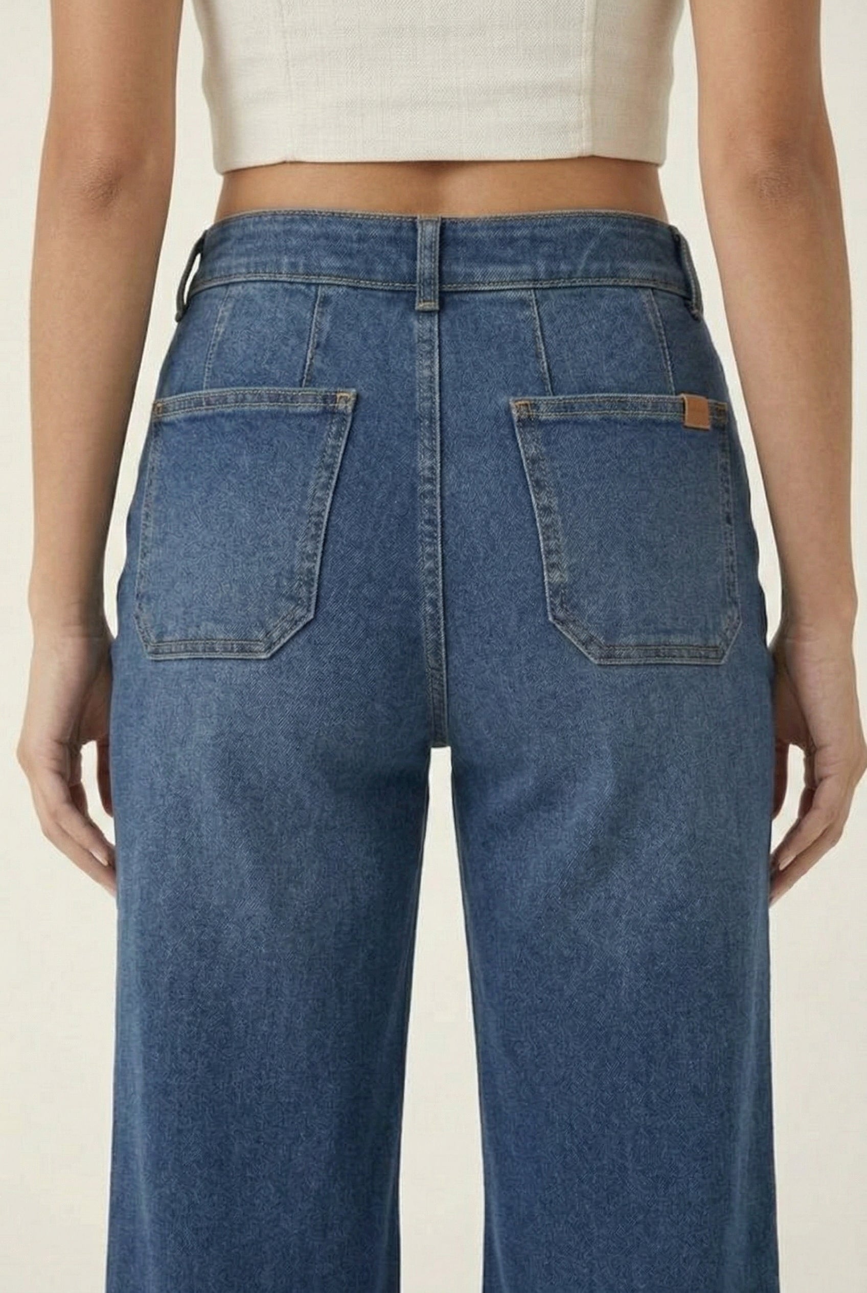 LOHNR Muse Jeans in Vintage Indigo - High-Waisted Wide Leg Denim