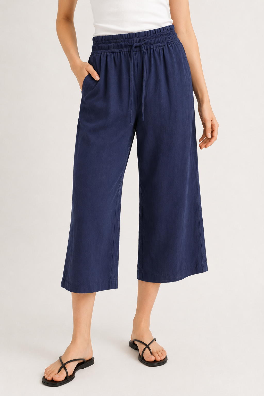 Lohnr relaxed cropped trouser in nightshade